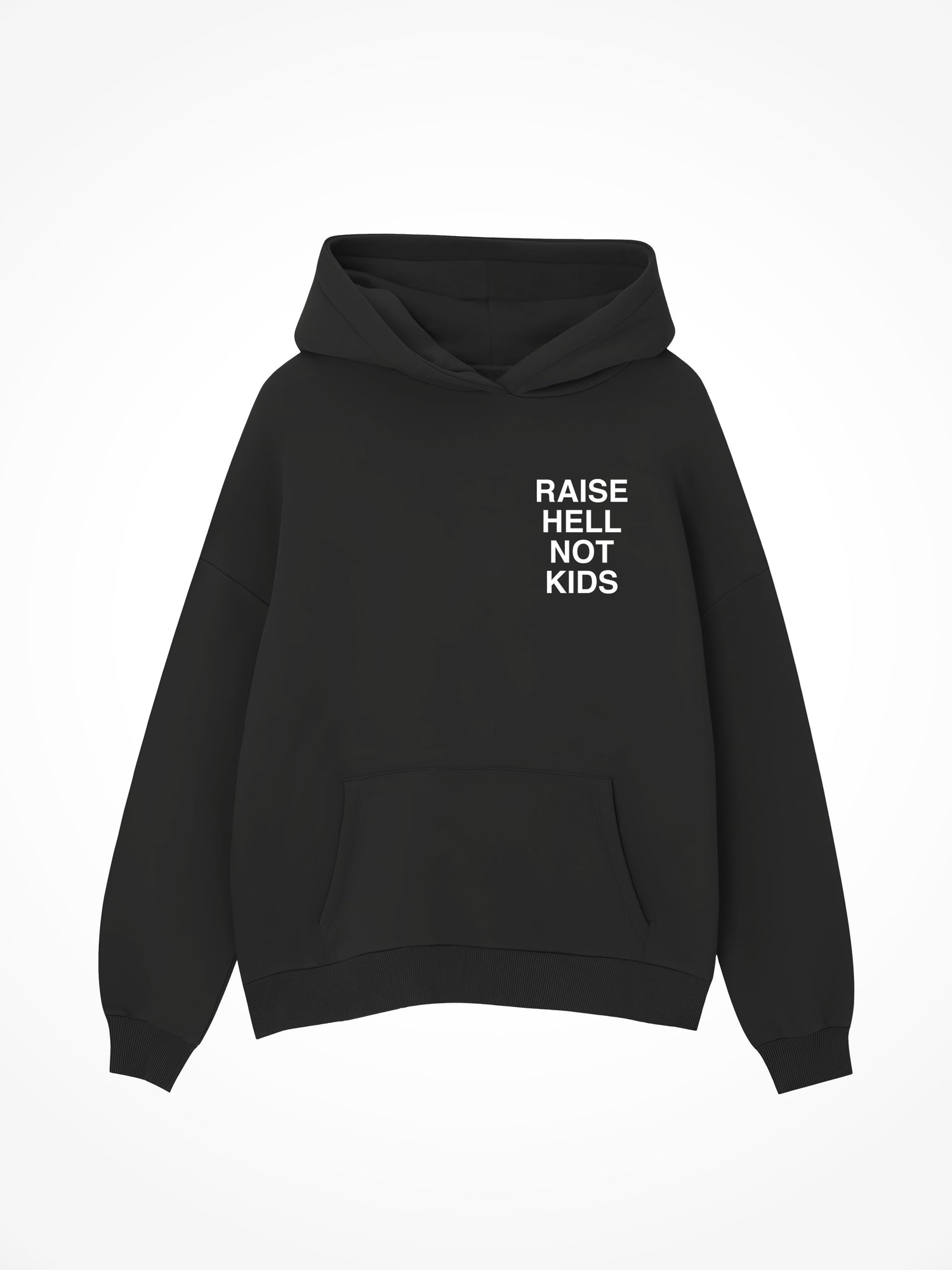 Raise Hell Not Kids - Black Hoodie
