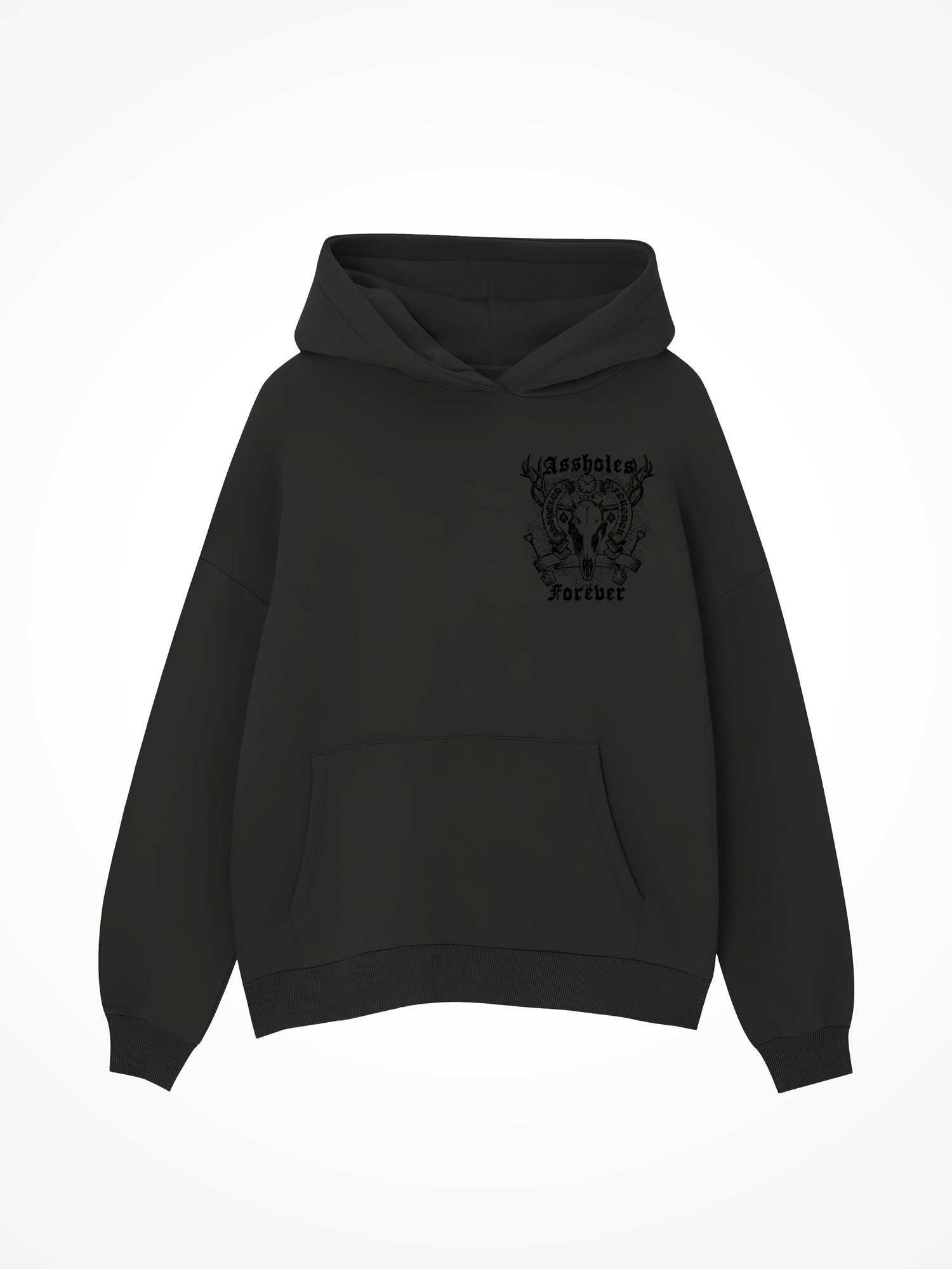 ALF Blackout Deer Skull - Black Hoodie