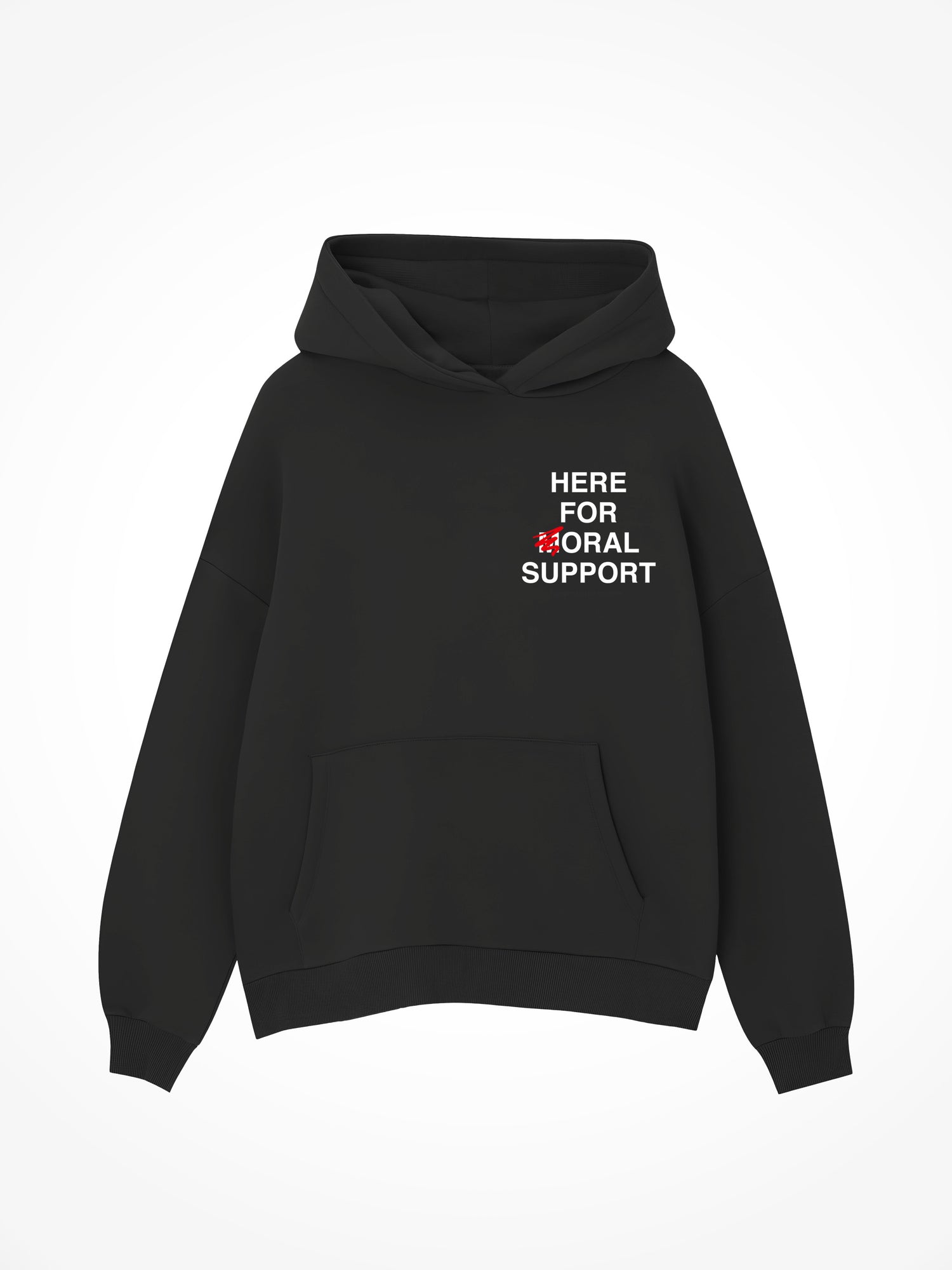 Here For Oral Support - Black Hoodie