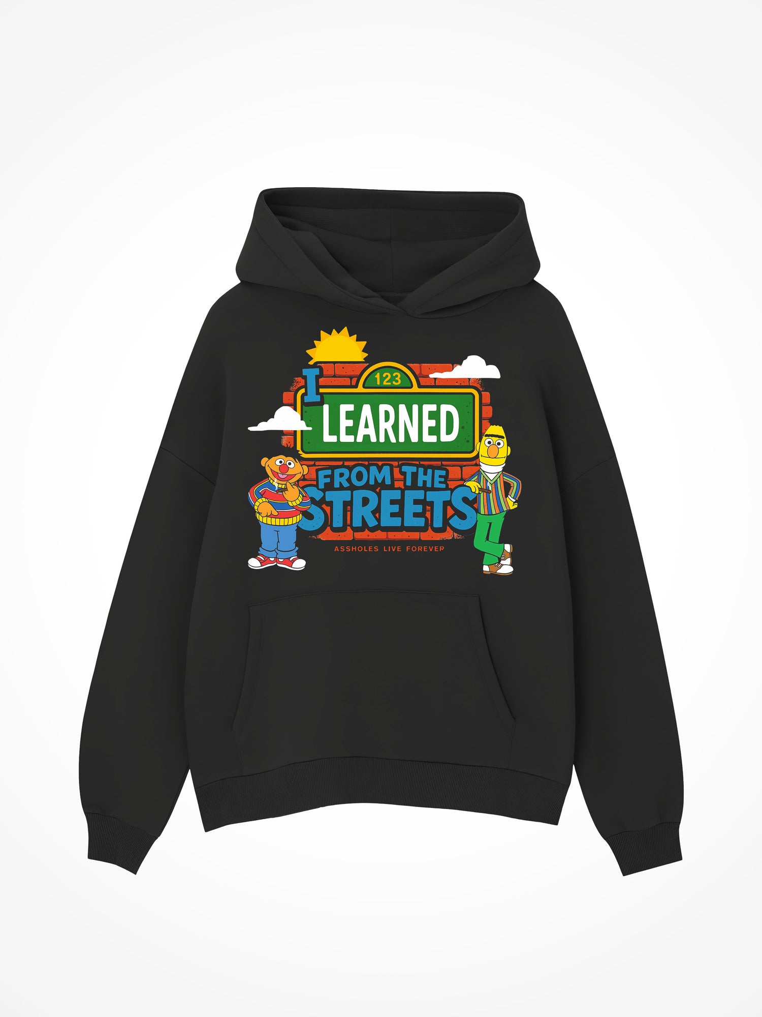 Learned From The Streets - Black Hoodie