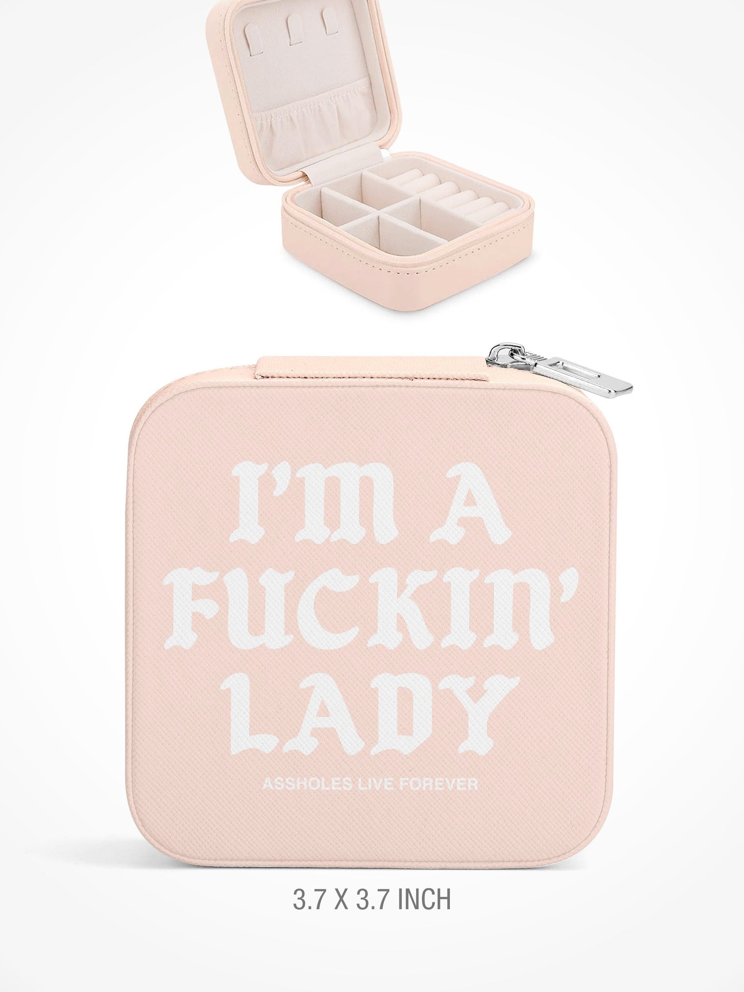 Jewelry Box with Zipper - FUCKING LADY PINK