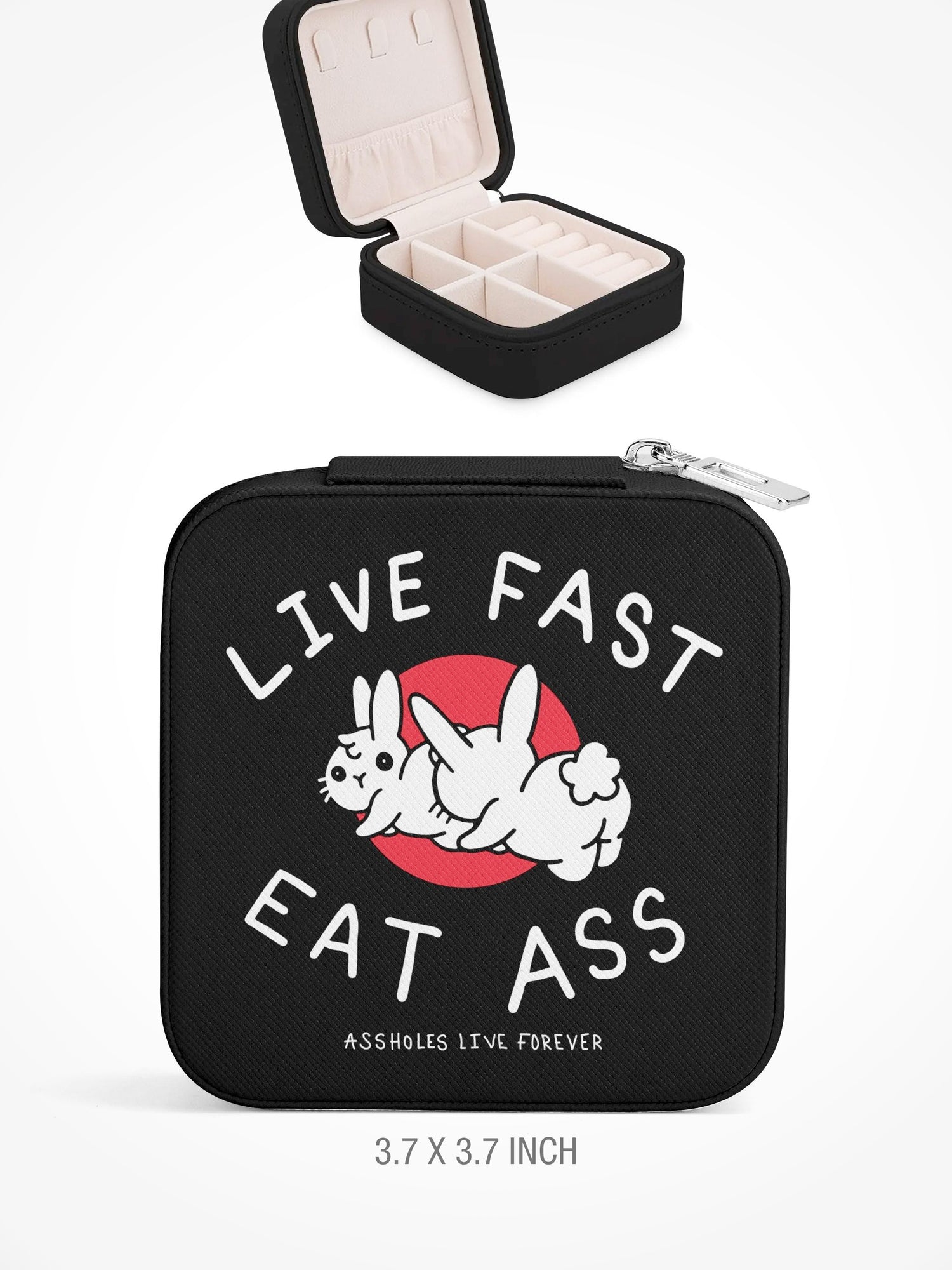 Jewelry Box with Zipper - LIVE FAST EAT ASS