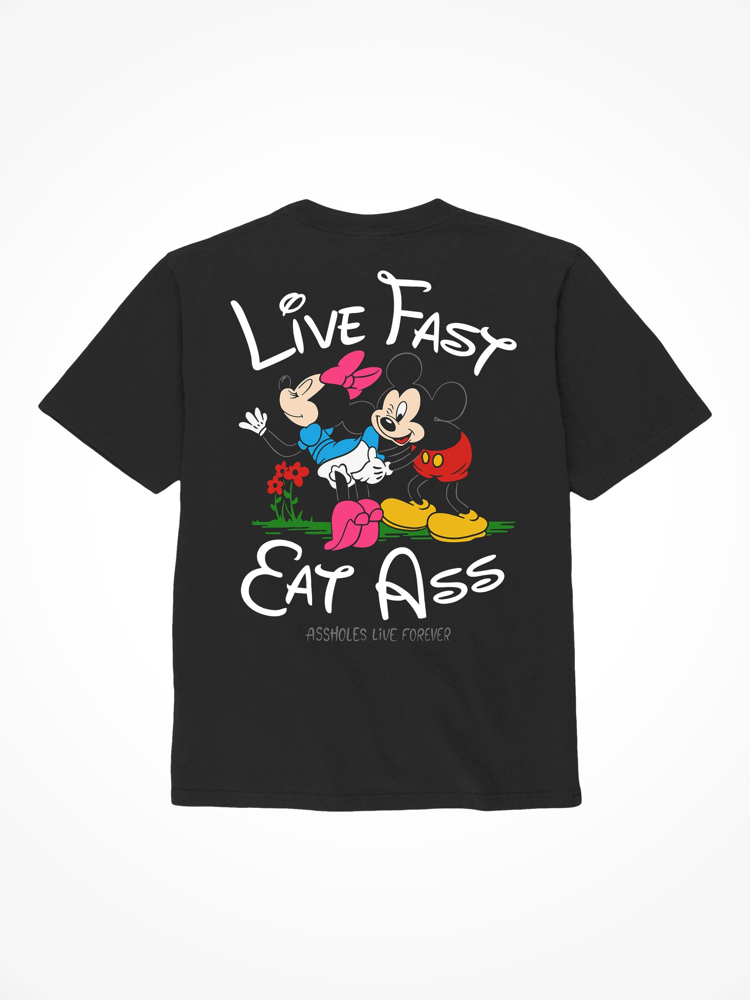 Live Fast Eat Ass x Mickey - Black T-Shirt
