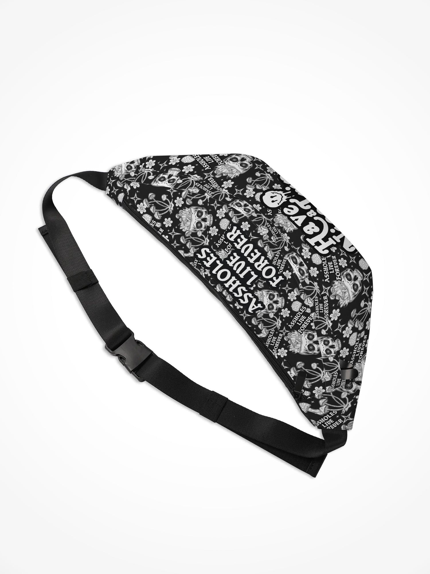 Large Fanny Pack - Skull Crystal Mushroom Have A Nice Trip