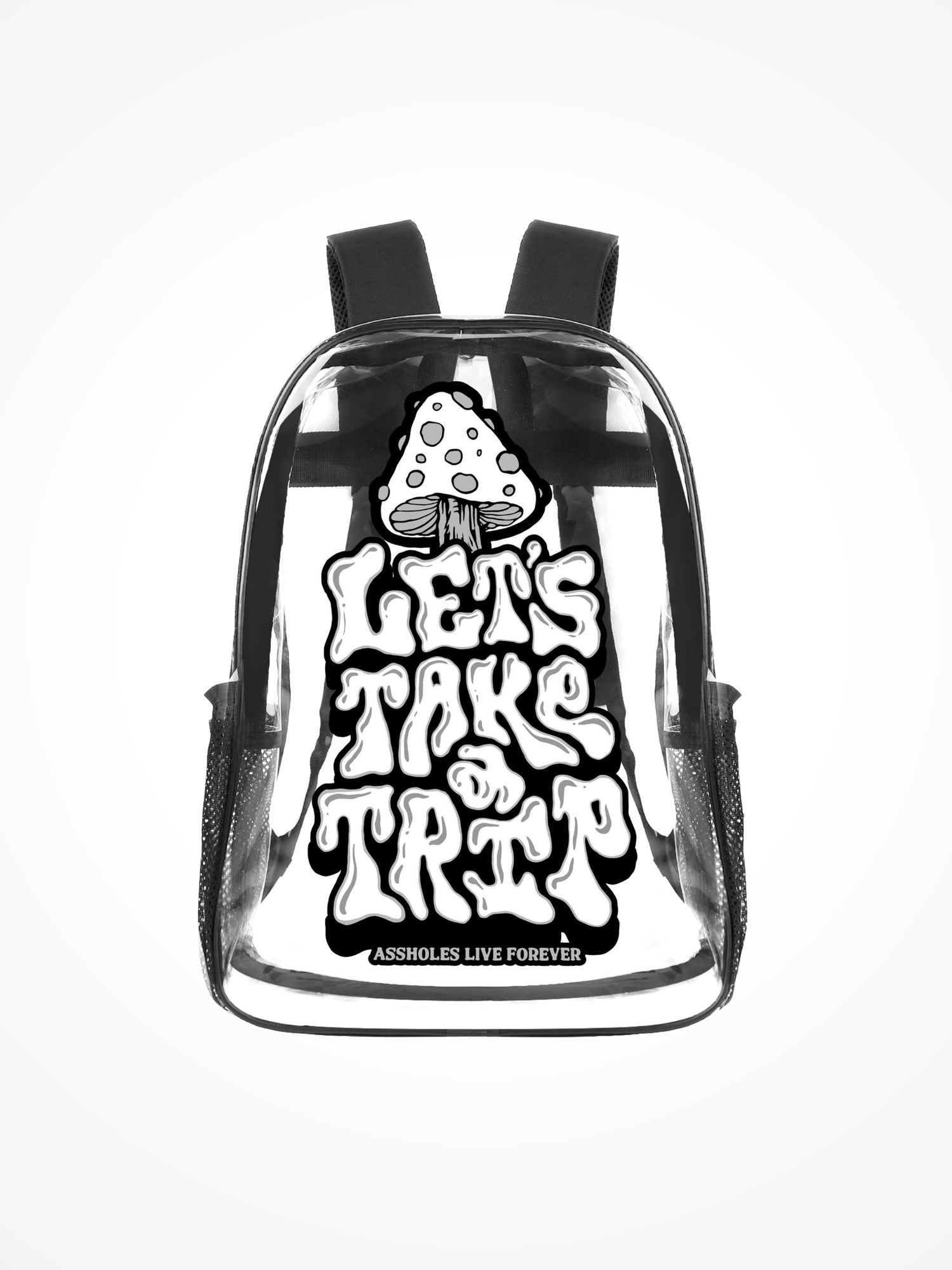 Transparent Backpack - Lets Take A Trip