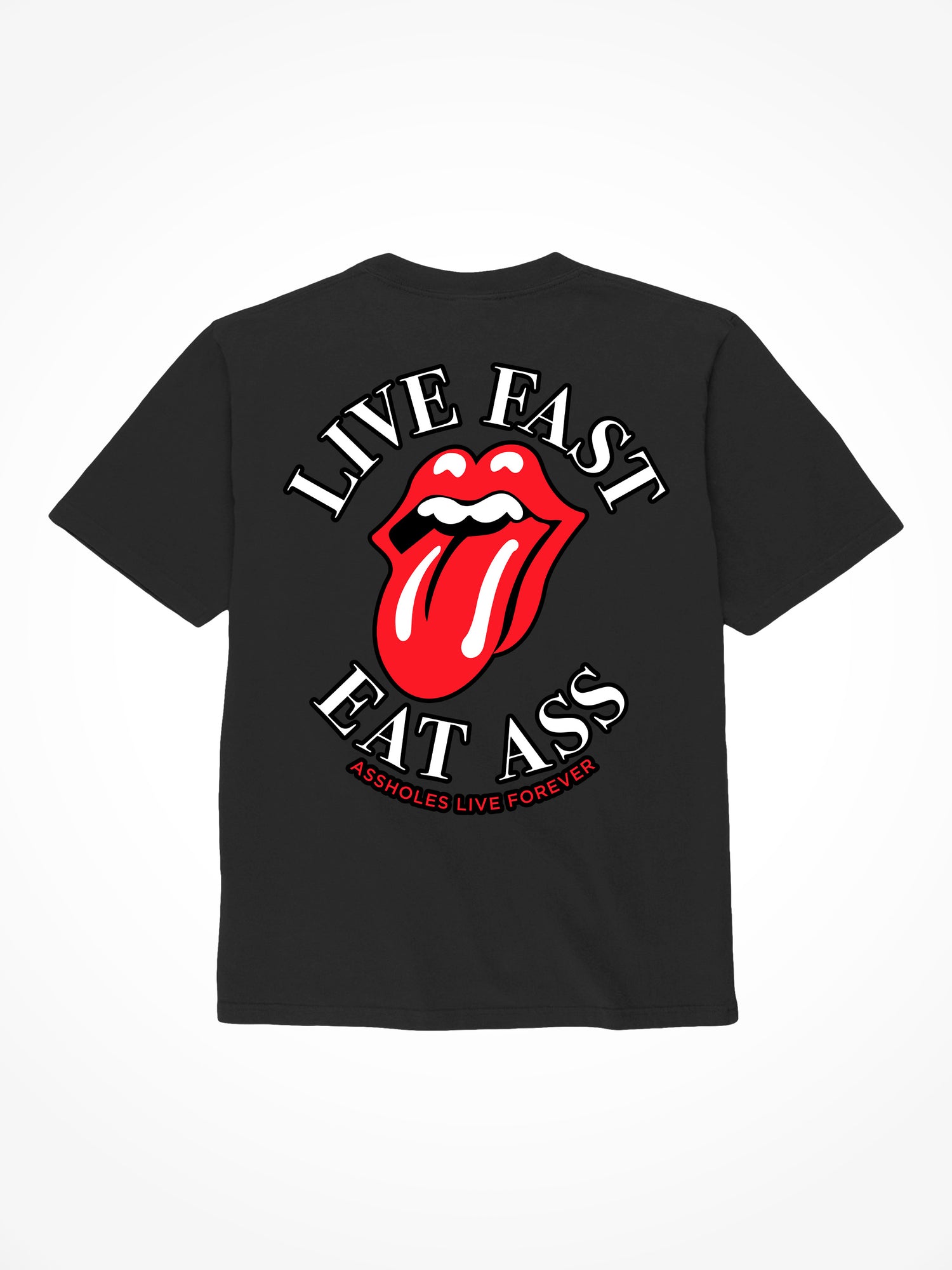 Live Fast Stones- Black T-Shirt
