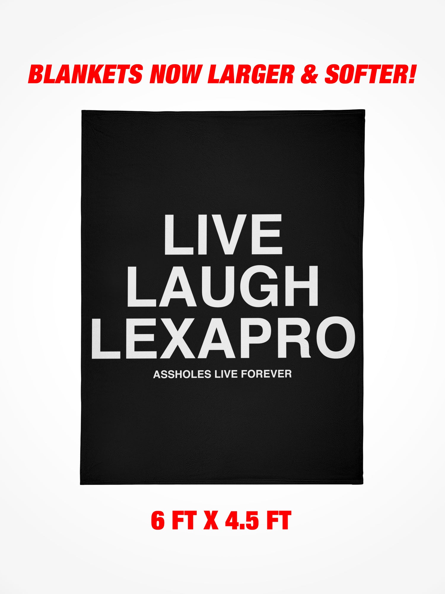 Fleece Blanket - Live Laugh Lexapro