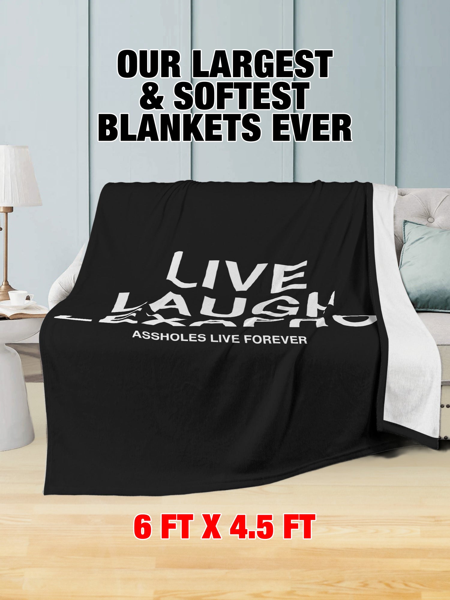 Fleece Blanket - Live Laugh Lexapro