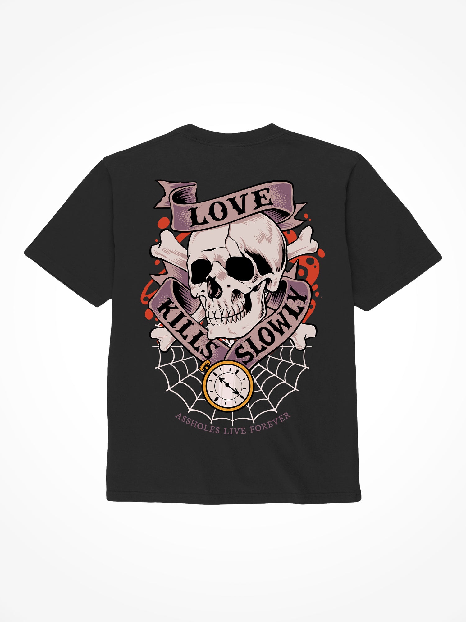 Love Kills Slowly Web - Black T-Shirt