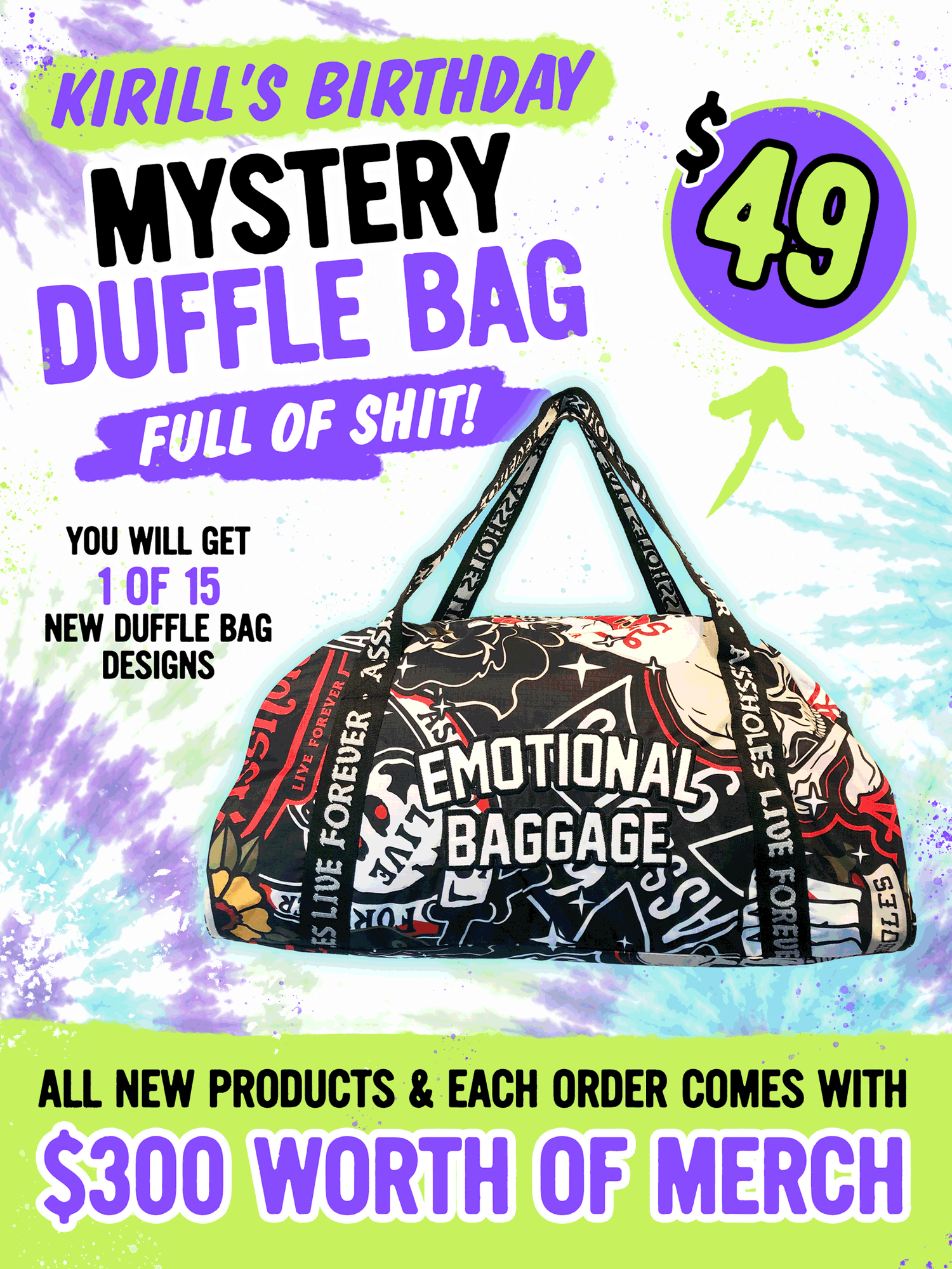 Kirill's B-Day Duffle Bag Full of Stuff - Mystery Box