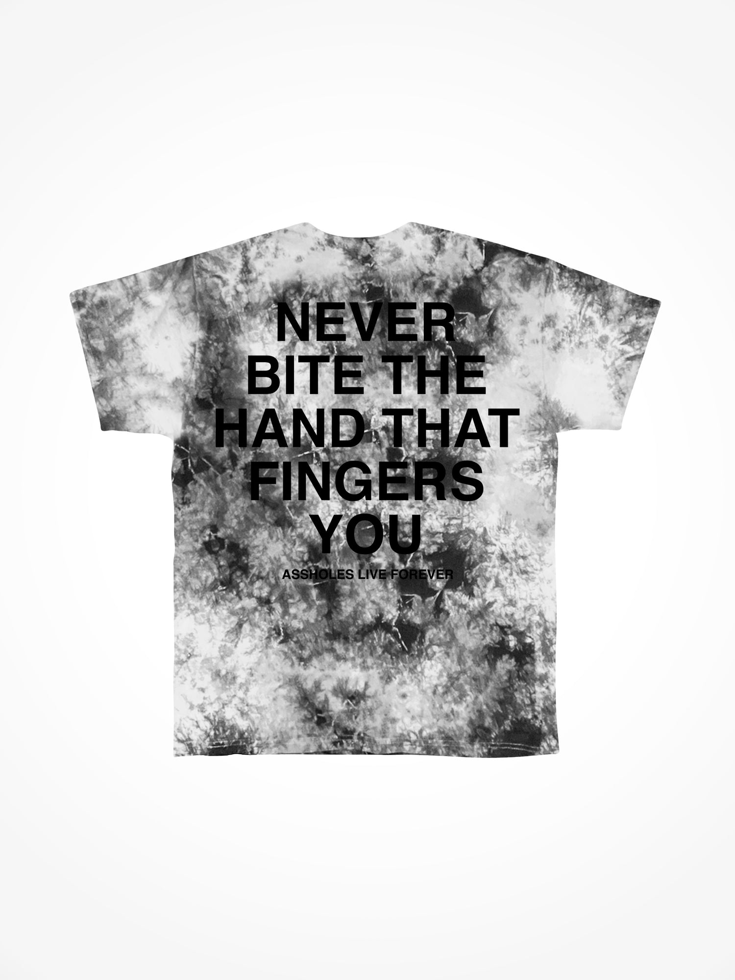 Never Bite the Hand - Concrete Tie Dye T-Shirt
