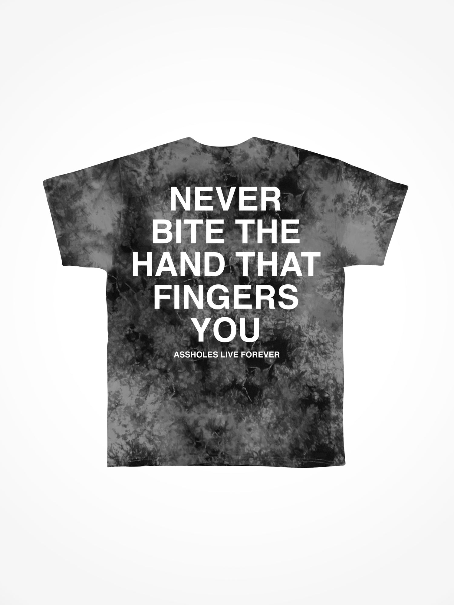 Never Bite the Hand - Foggy Night Tie Dye T-Shirt