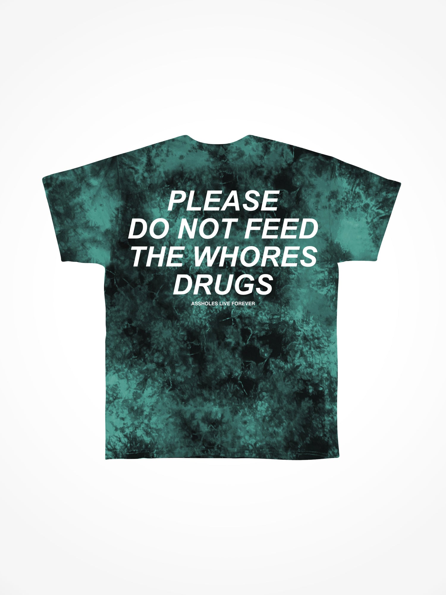 Please Do Not Feed the Whores Drugs - Northern Lights Tie Dye T-Shirt