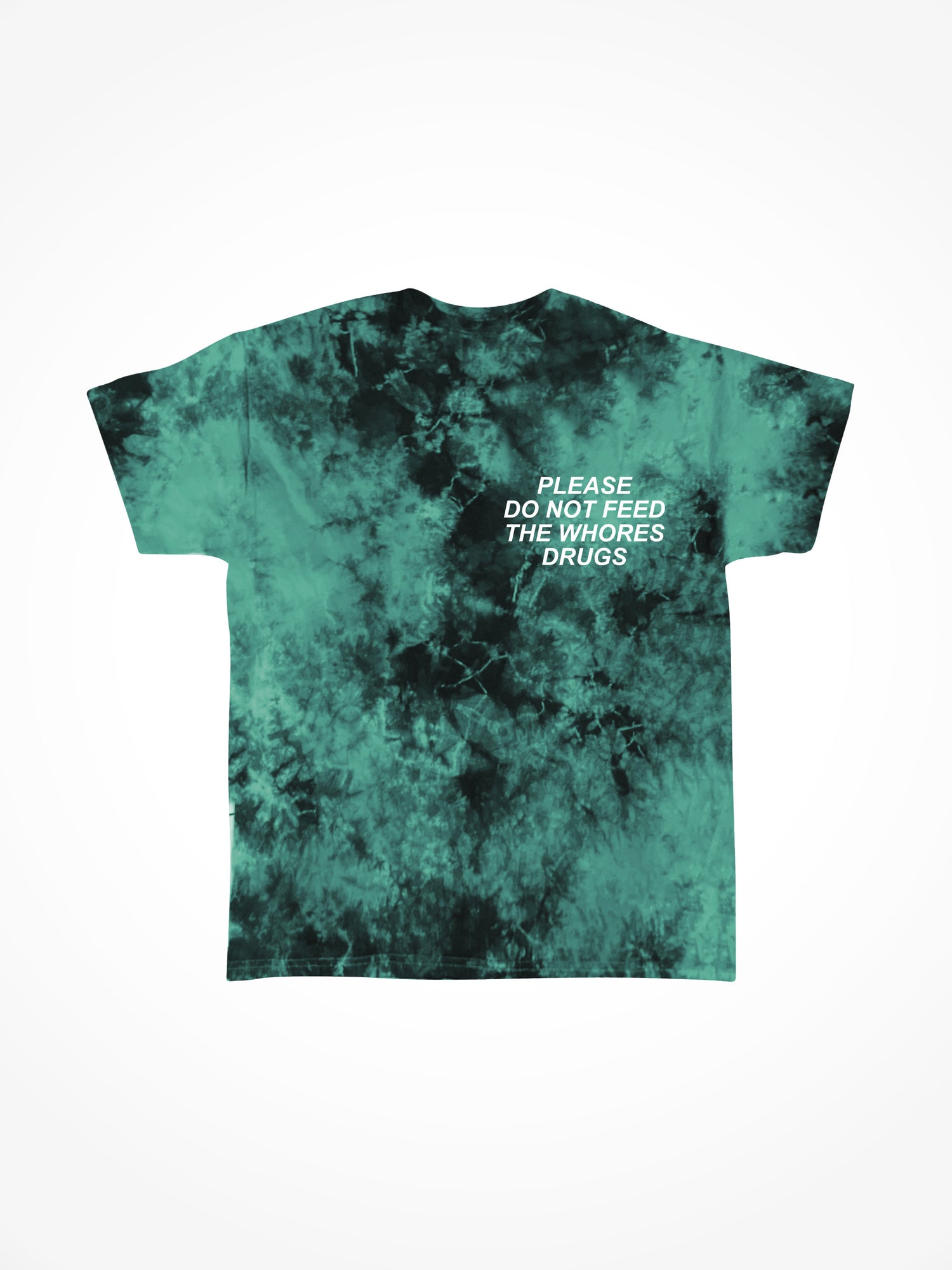 Please Do Not Feed the Whores Drugs - Northern Lights Tie Dye T-Shirt