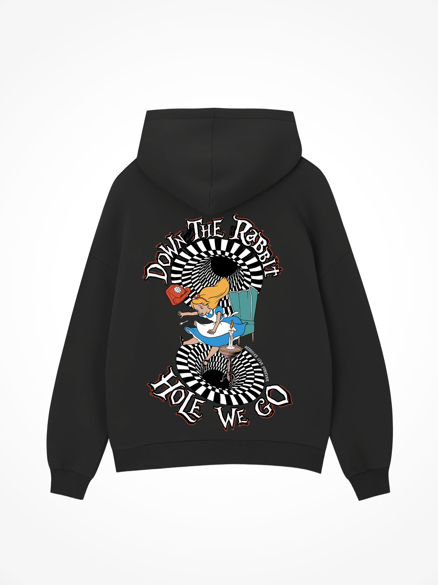 Rabbit Hole - Black Hoodie