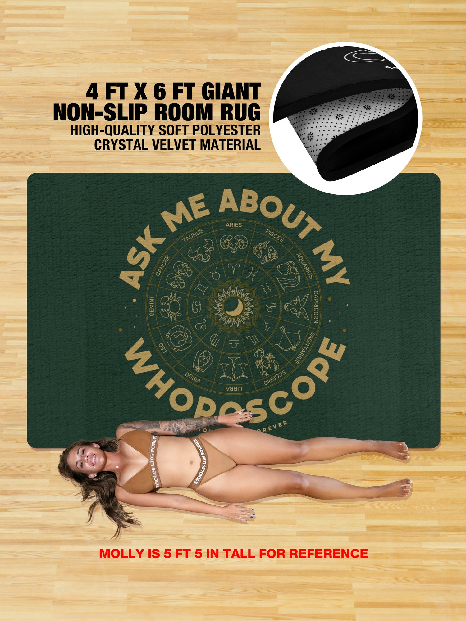 Living Room Carpet Rug - Ask Me About My Whoroscope