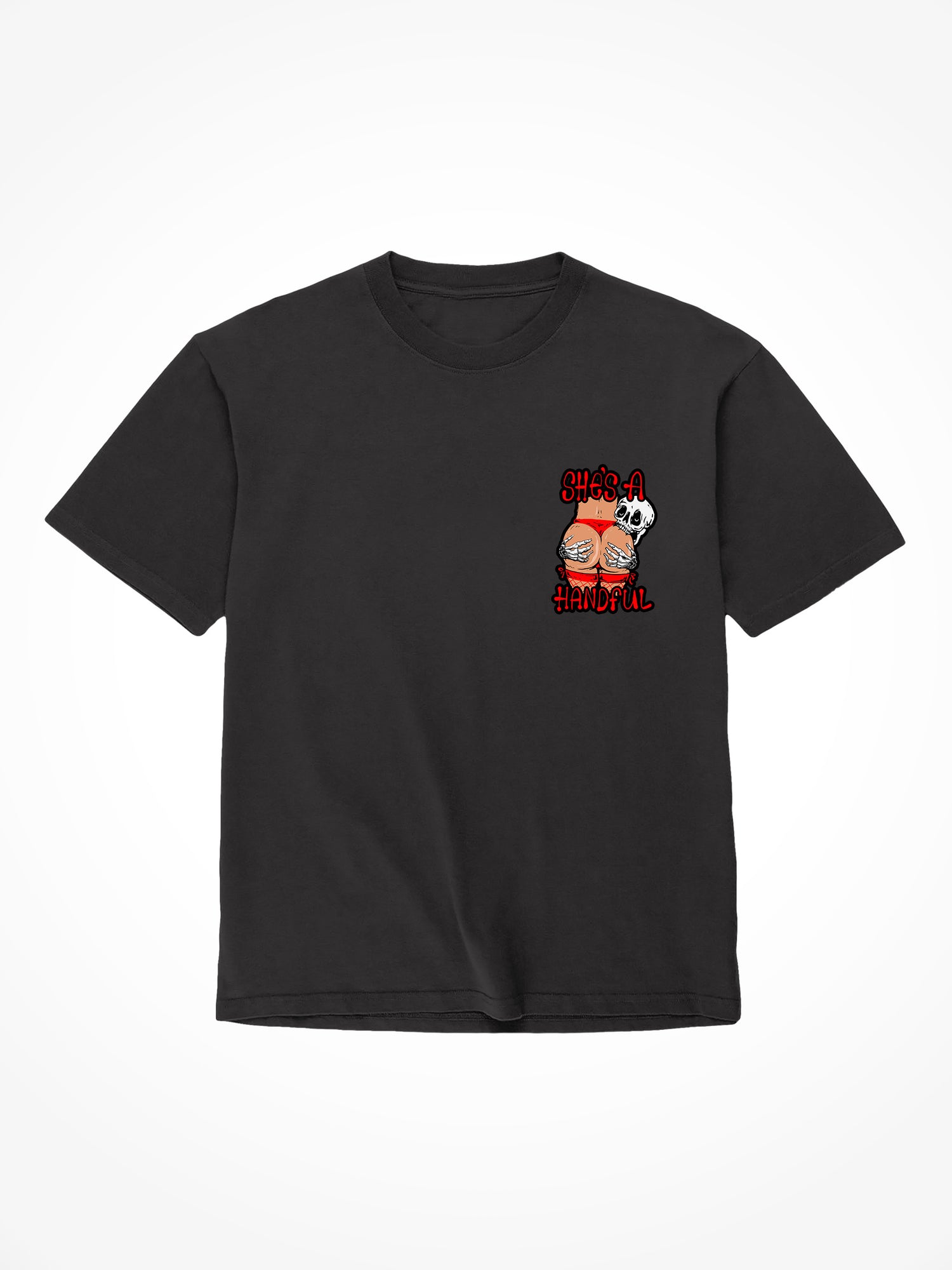 Shes A Handful  - Black T-Shirt