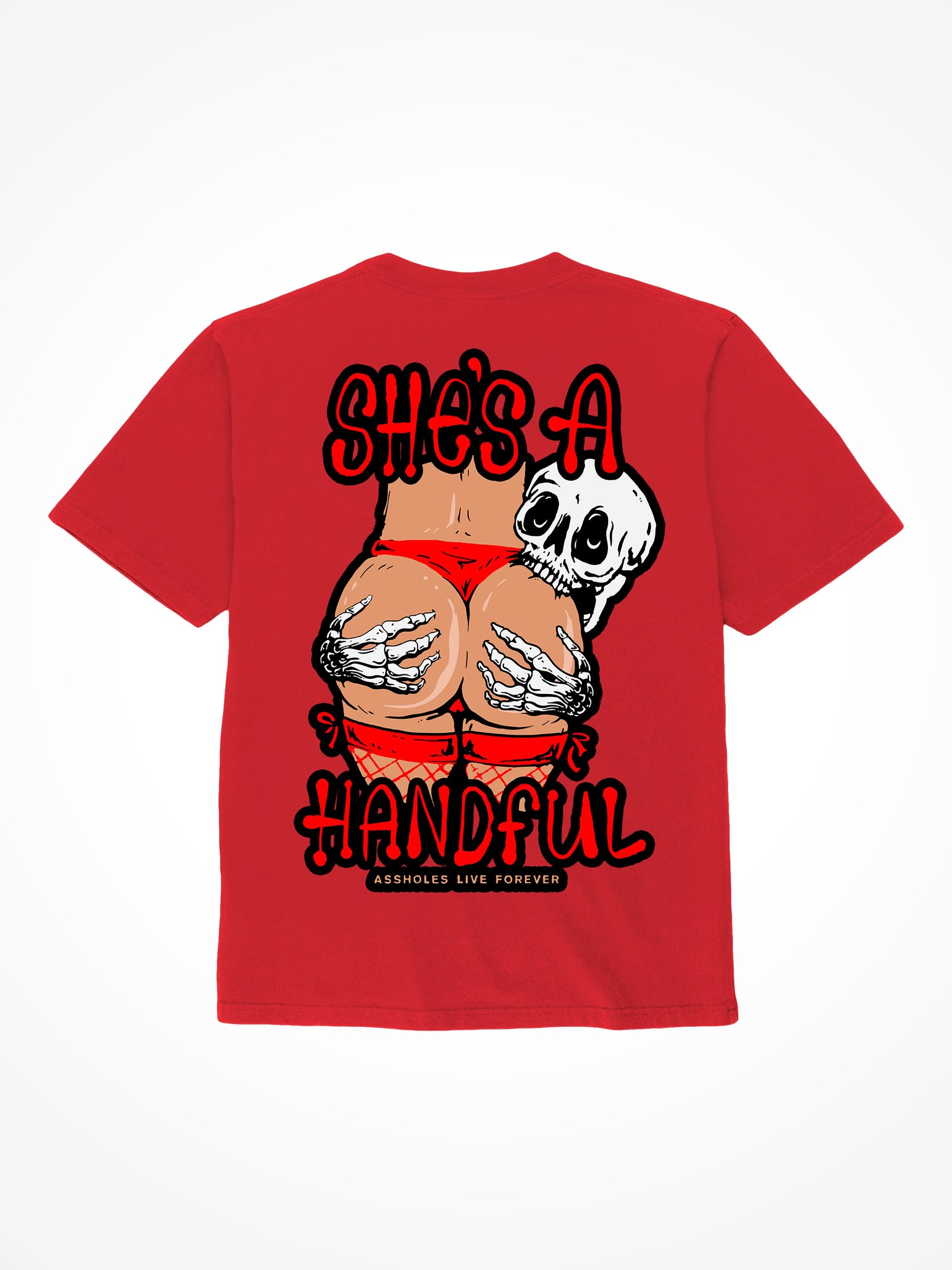 Shes A Handful  - Red T-Shirt