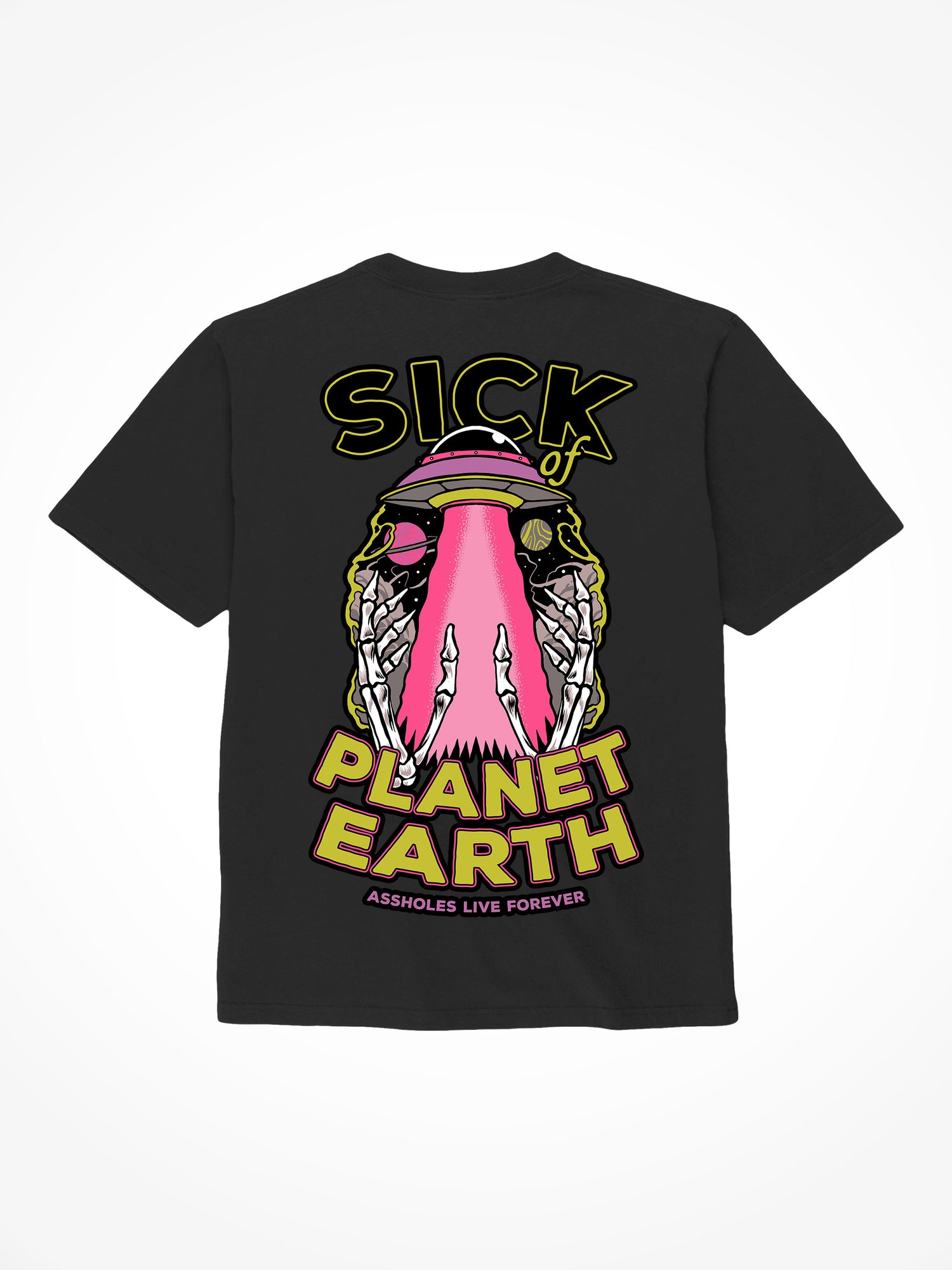 Sick of Planet Earth - Black T-Shirt