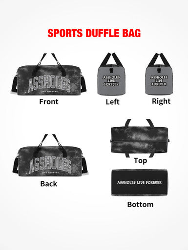 Sports Duffle - ALF College Black/Grey Tye Die
