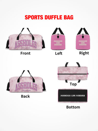 Sports Duffle - ALF College Tye Die Pink