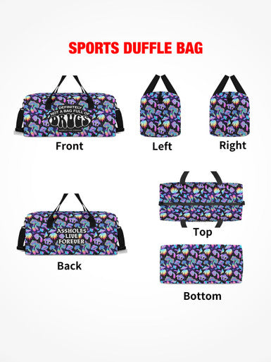 Sports Duffle - Definitely Not A Bag Full Of Drugs - Mushrooms