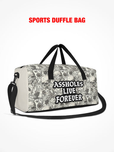 Sports Duffle - ALF Skull Flowers