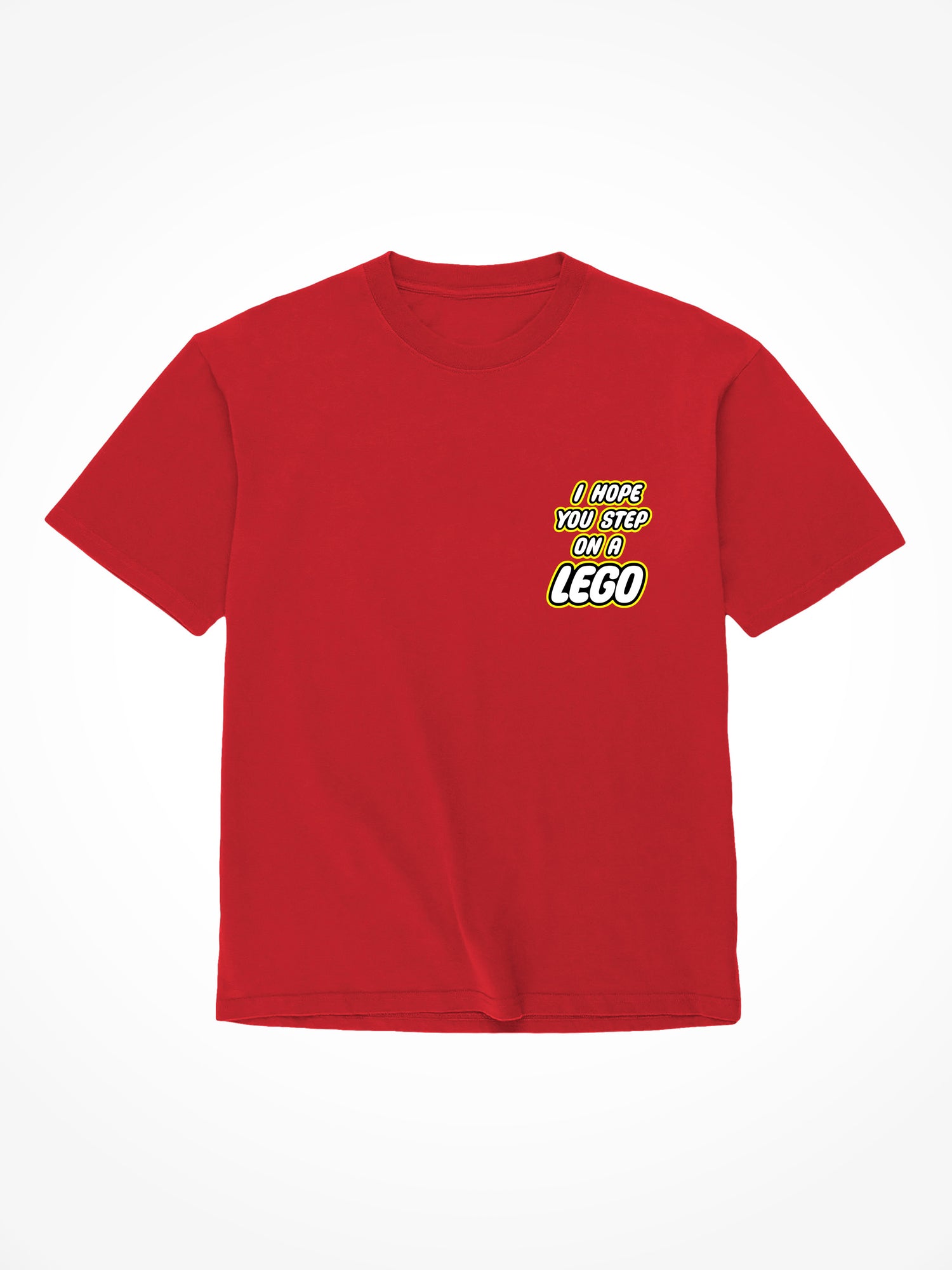 Step On A Lego - Red T-Shirt