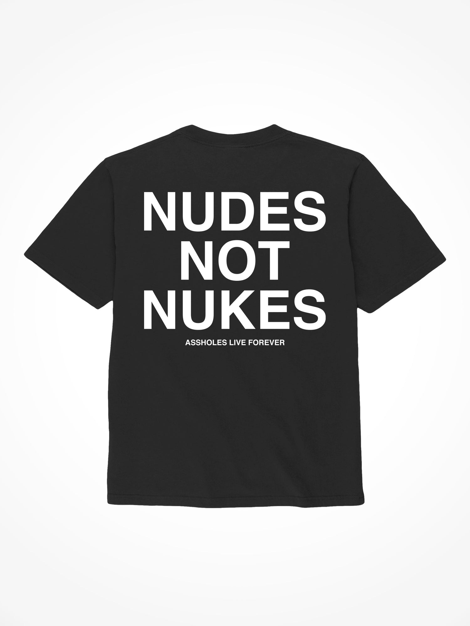Nudes Not Nukes - Black T-Shirt