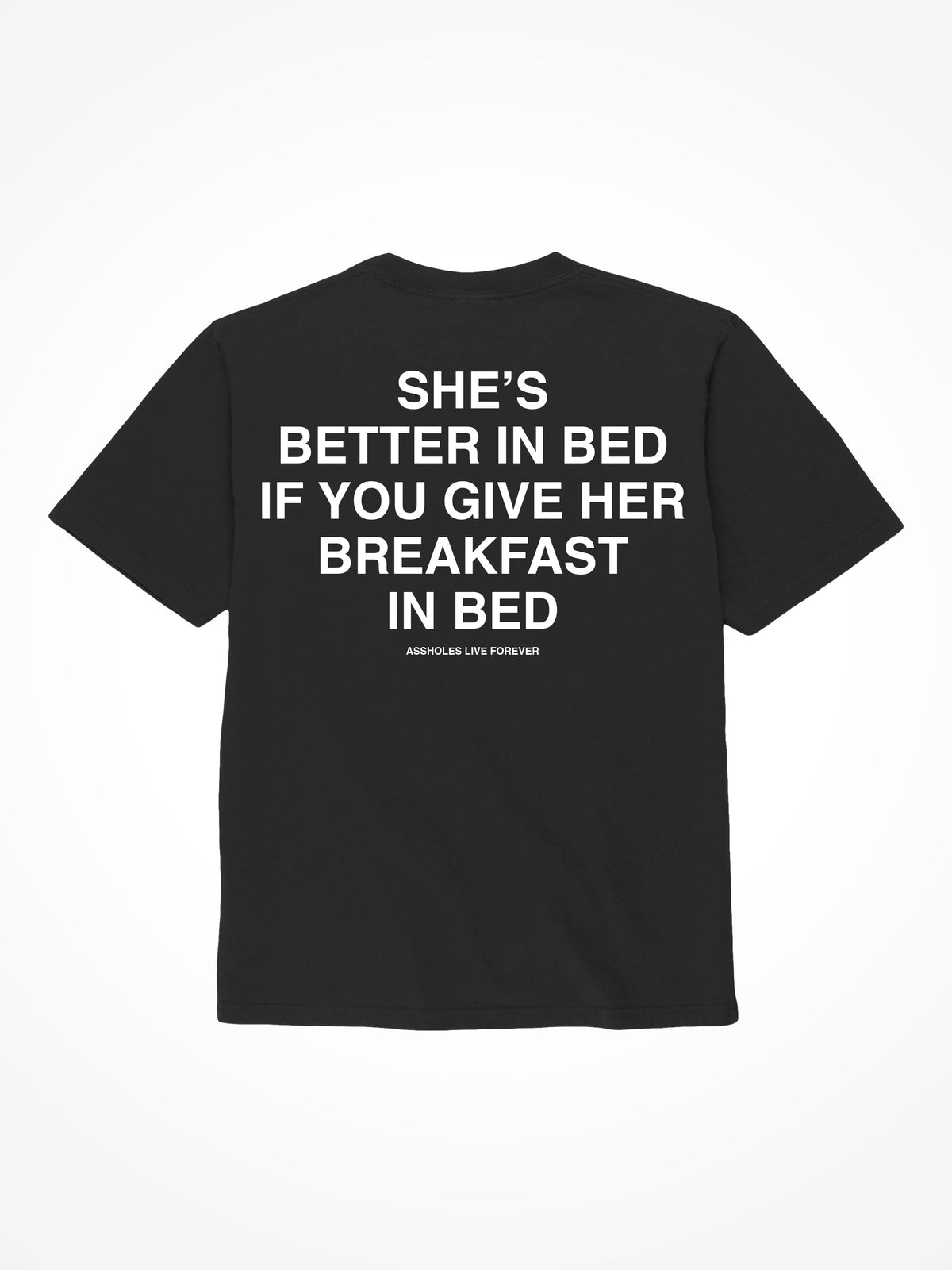 Breakfast in Bed - Black T-Shirt