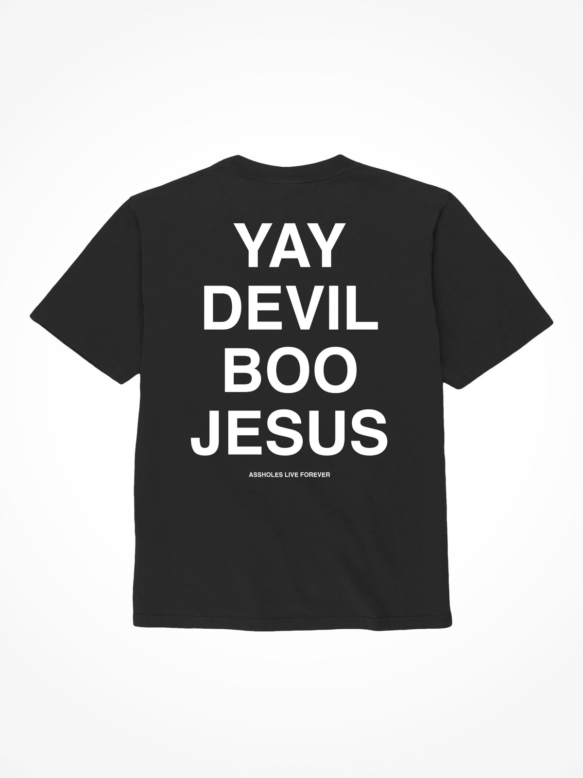 Yay Devil Boo Jesus - Black T-Shirt