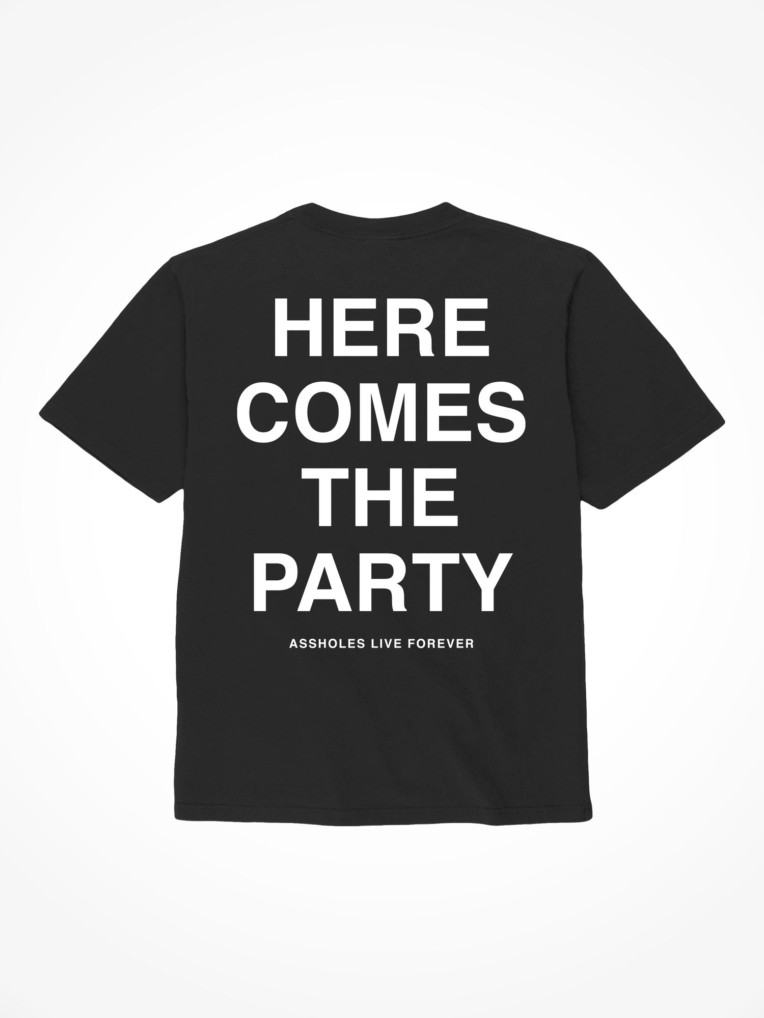 Here Comes The Party - Black T-Shirt