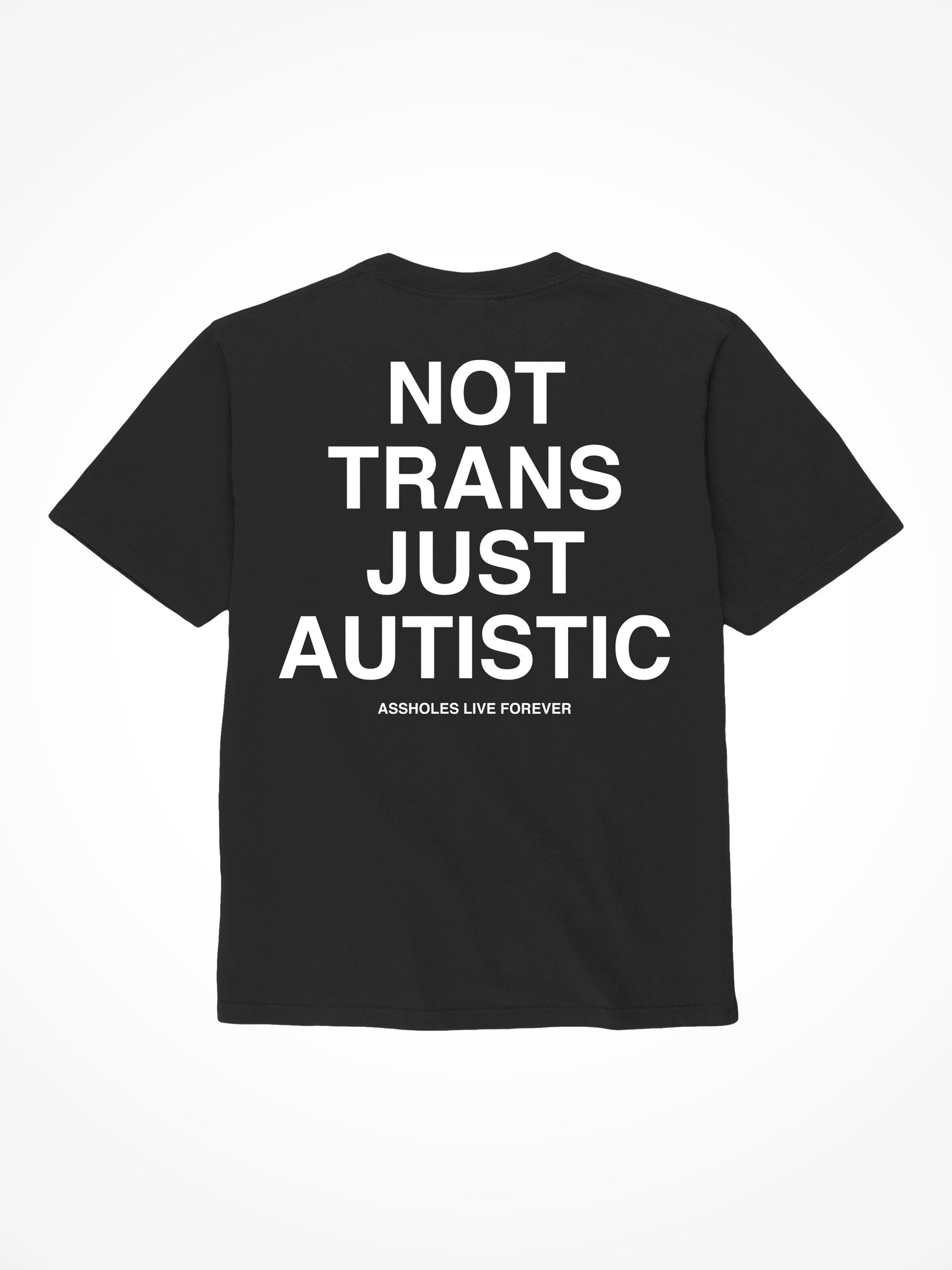 Not Trans Just Autistic - Black T-Shirt