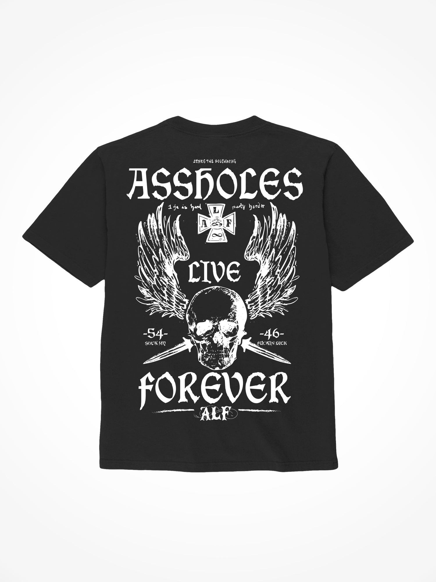 ALF Flying Skull - Black T-Shirt
