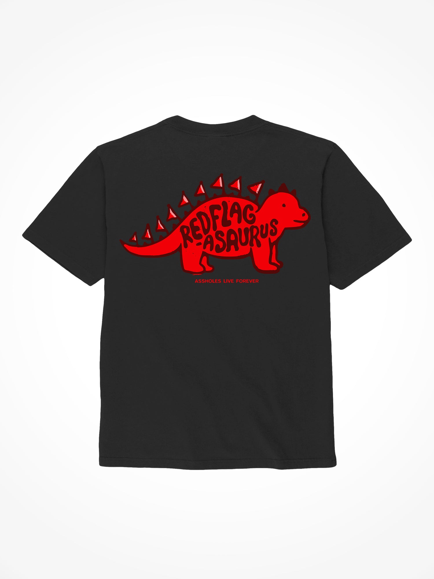 Redflagasaurus - Black T-Shirt