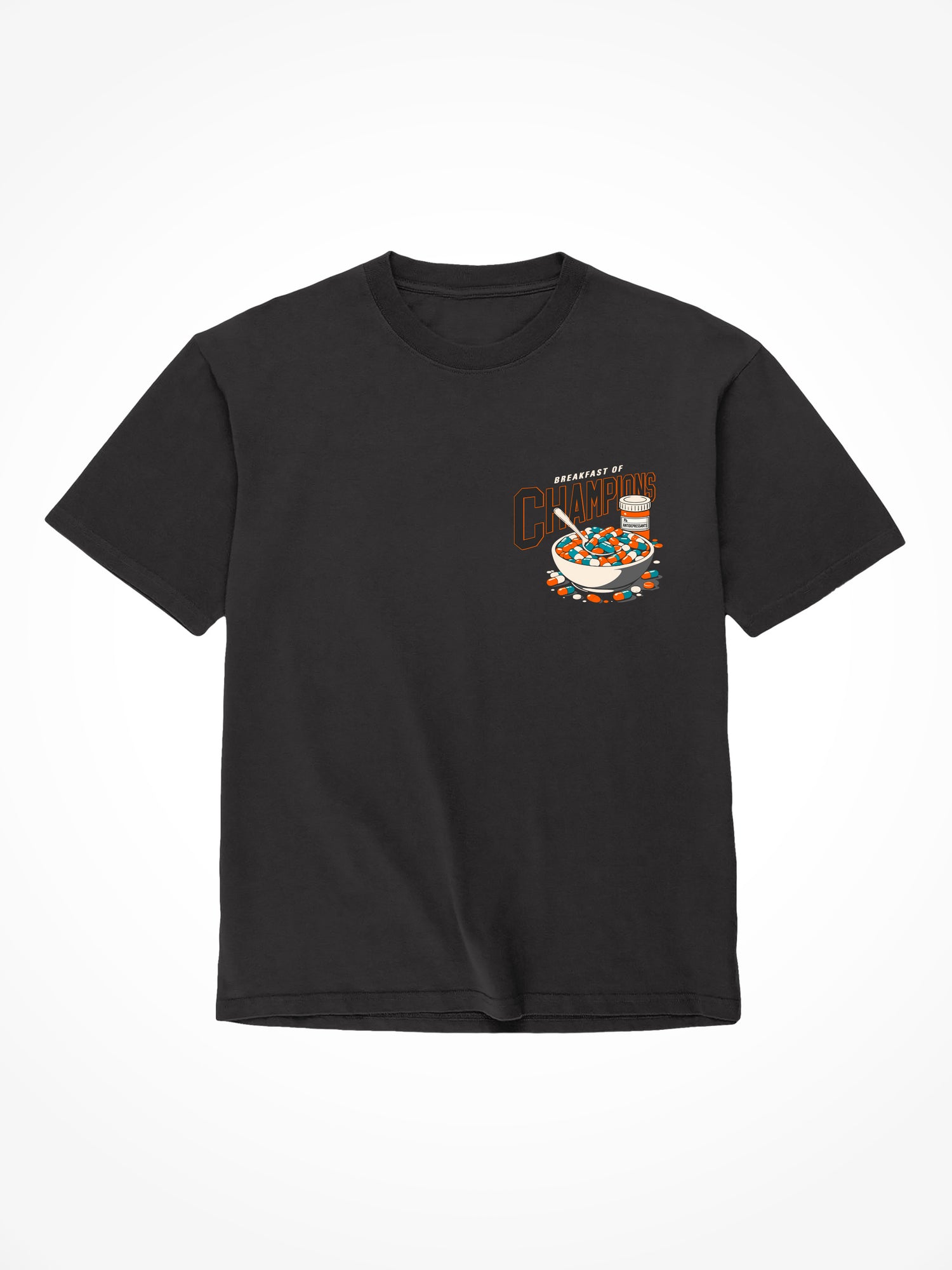 Breakfast of Champions - Black T-Shirt