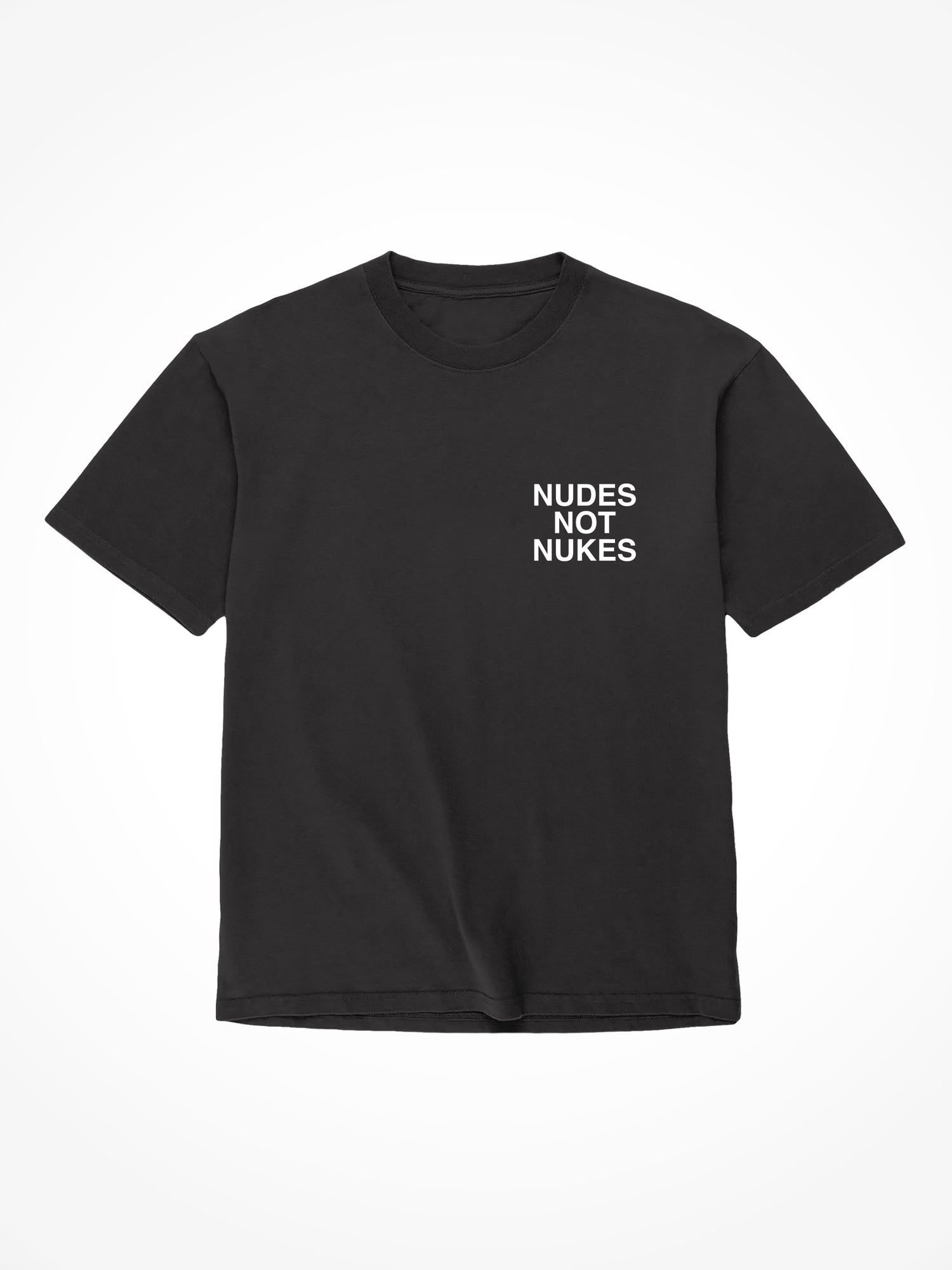 Nudes Not Nukes - Black T-Shirt