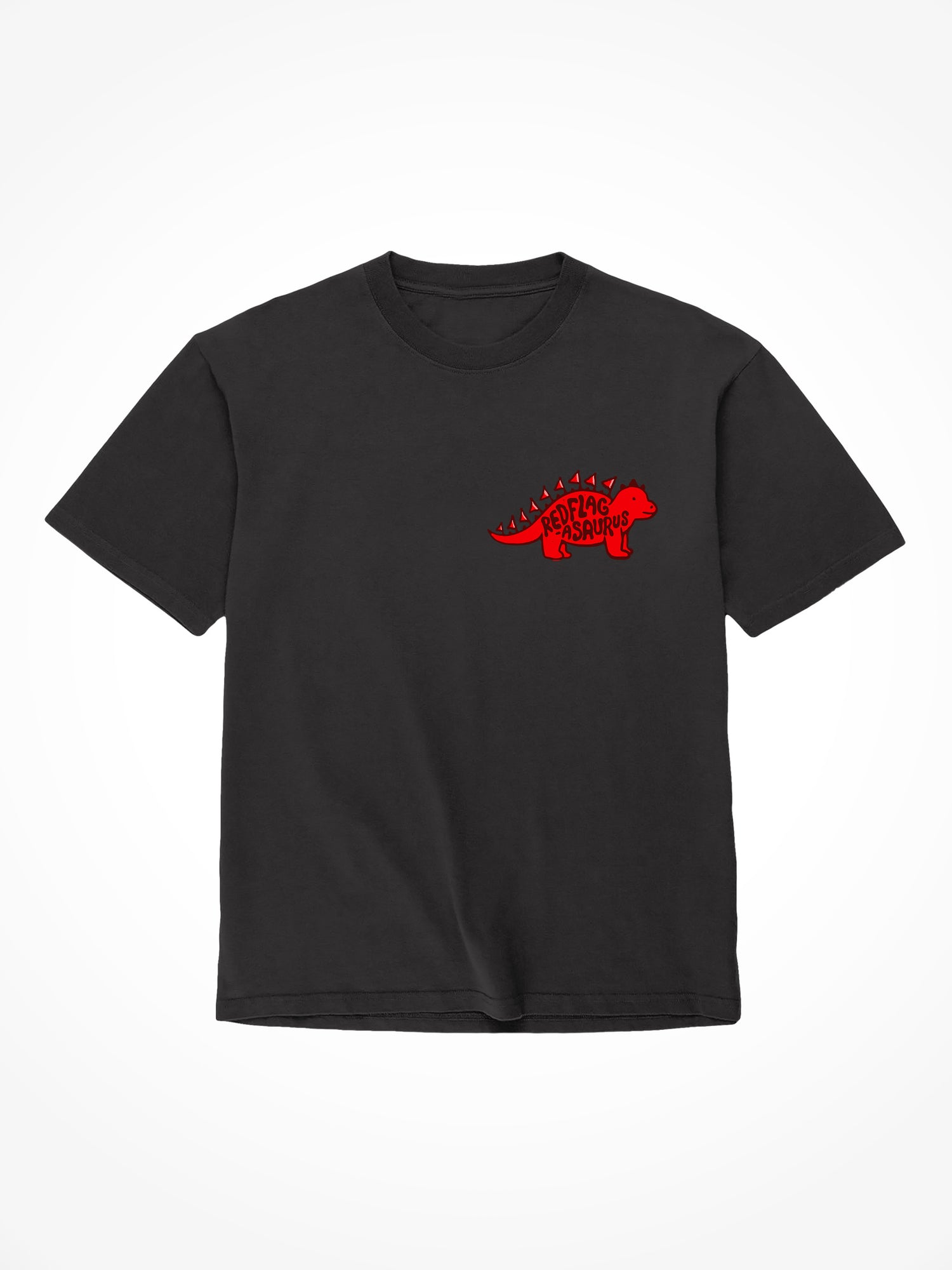 Redflagasaurus - Black T-Shirt