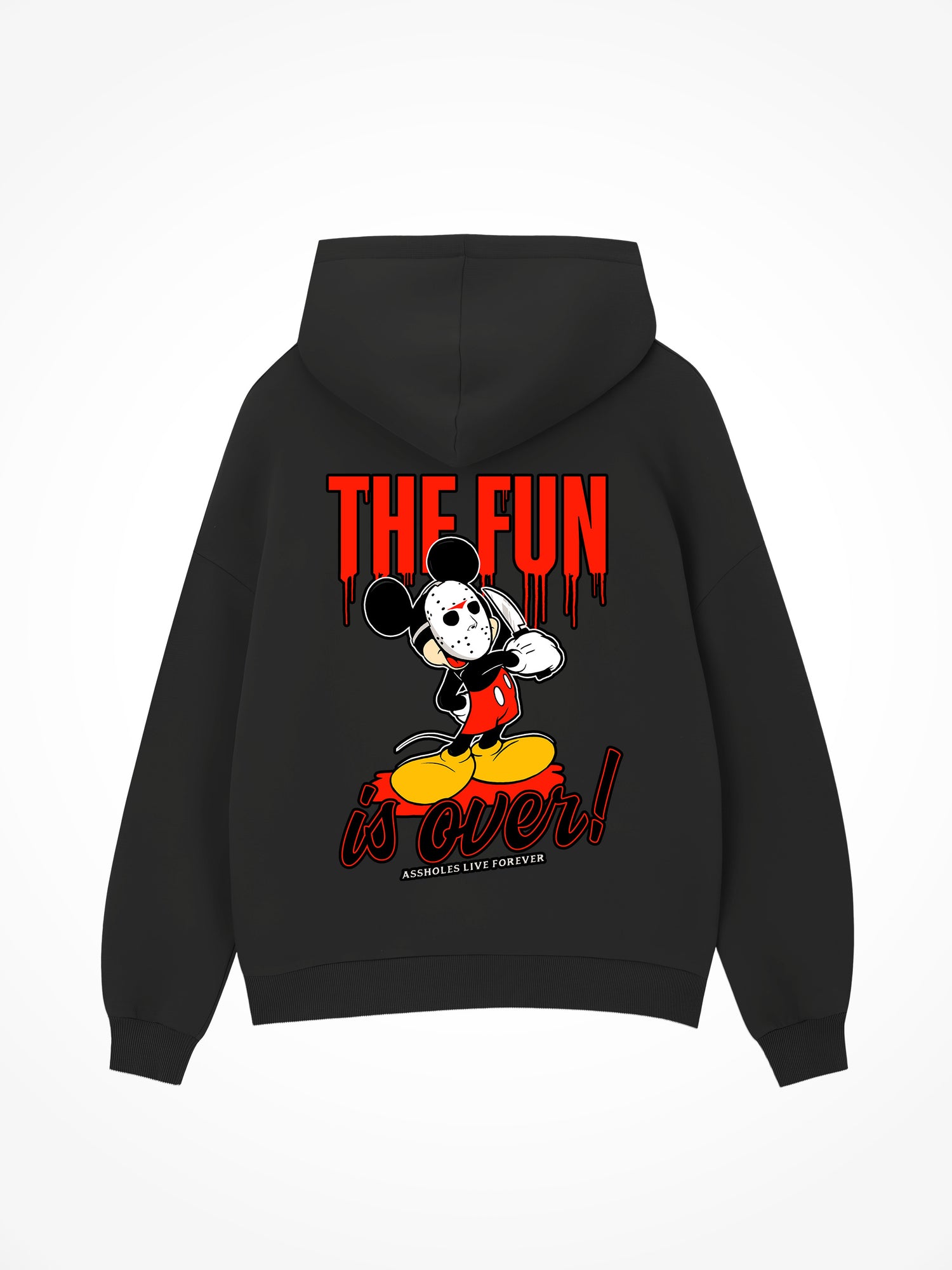 The Fun is Over Mickey - Black Hoodie