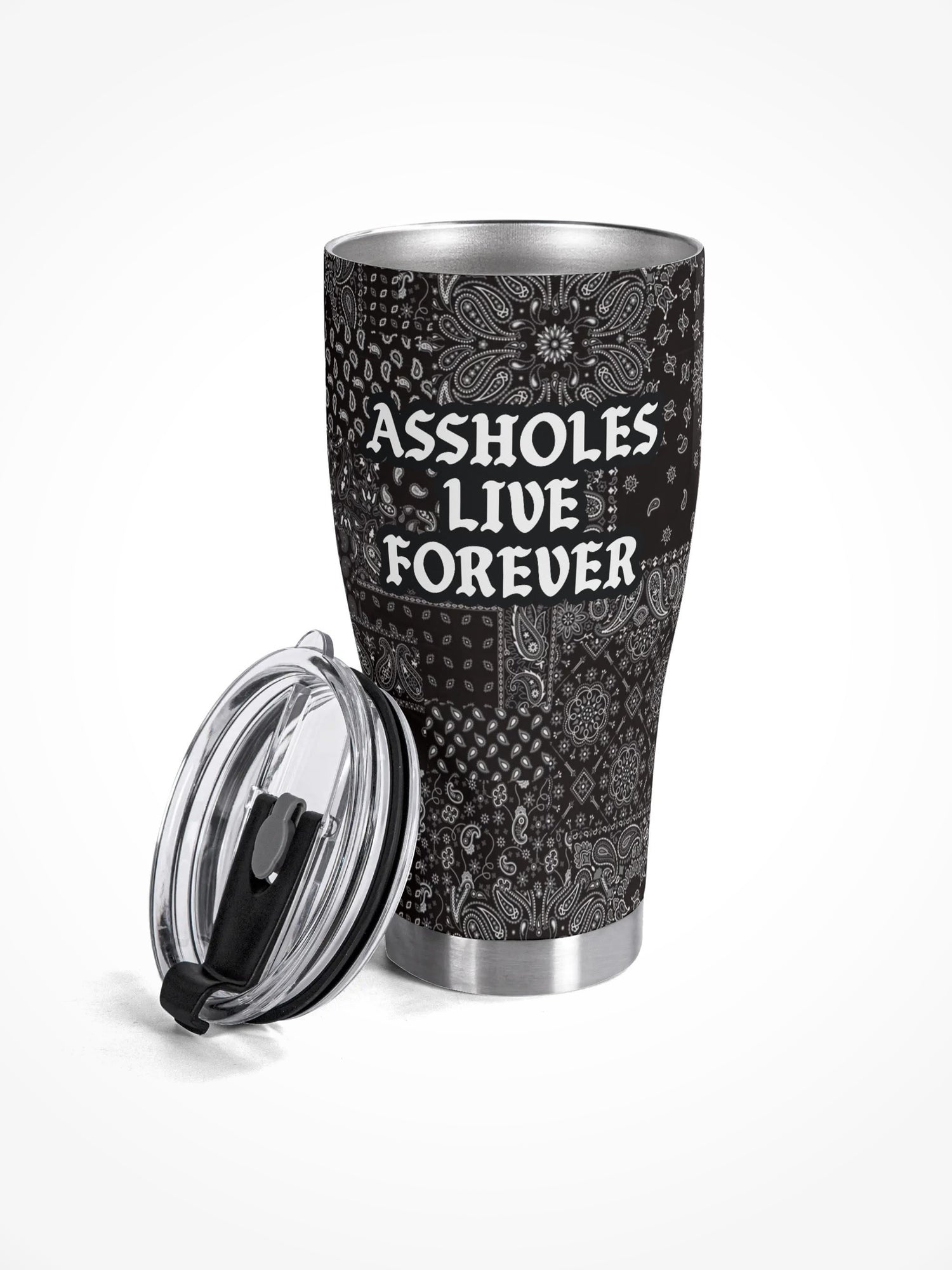 ALF Black Paisley - 30oz Stainless Steel Tumbler